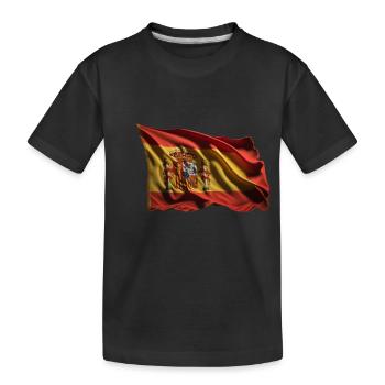 Spain Flag Flag - Kids' Premium Organic T-Shirt - black - Front