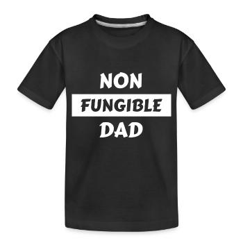 NFT Non Fungible Dad Father - Kinder Premium Bio T-Shirt - Schwarz - Vorne