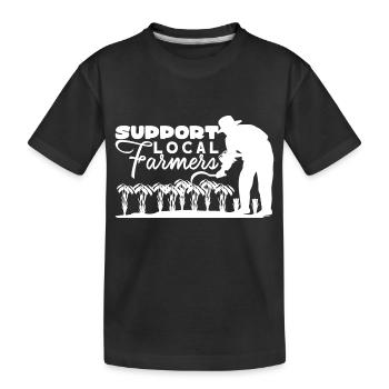 Landwirtschaft - Kinder Premium Bio T-Shirt - Schwarz - Vorne