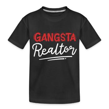 Gangsta-Makler - Kinder Premium Bio T-Shirt - Schwarz - Vorne