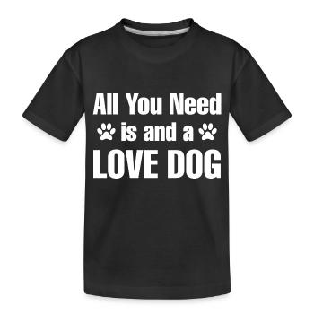 Hund Dog - Kinder Premium Bio T-Shirt - Schwarz - Vorne