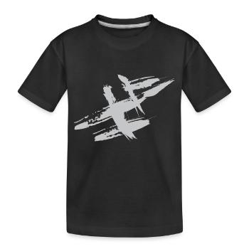 Farbfleck / Flecken Abstrakt - VINTAGE - Kinder Premium Bio T-Shirt - Schwarz - Vorne