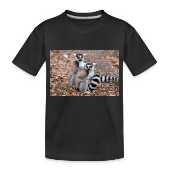 Lémurien à queue annelée (en allemand Katta) Lémurien catta - T-shirt bio Premium Enfant - noir - Devant