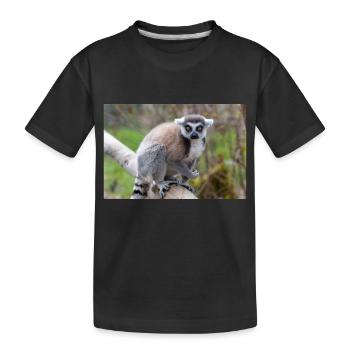 Lémurien à queue annelée (en allemand Katta) Lémurien catta - T-shirt bio Premium Enfant - noir - Devant
