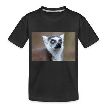 Lémurien à queue annelée (en allemand Katta) Lémurien catta - T-shirt bio Premium Enfant - noir - Devant