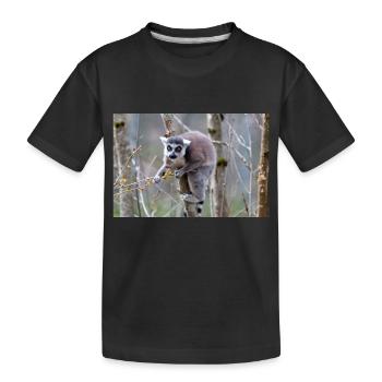 Lémurien à queue annelée (en allemand Katta) Lémurien catta - T-shirt bio Premium Enfant - noir - Devant
