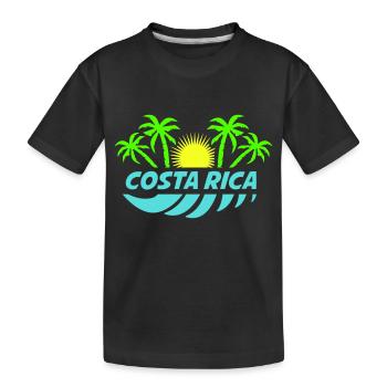 costa rica - Kinder Premium Bio T-Shirt - Schwarz - Vorne