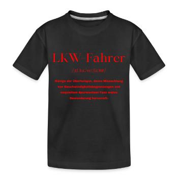 LKW Fahrer - Kinder Premium Bio T-Shirt - Schwarz - Vorne