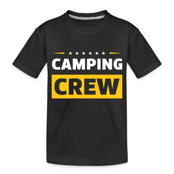 Camping Crew - Kinder Premium Bio T-Shirt - Schwarz - Vorne