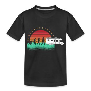Camping-car camping-car Camping Evolution Camper - T-shirt bio Premium Enfant - noir - Devant