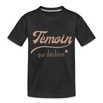 Témoin qui déchire - T-shirt bio Premium Enfant - noir - Devant