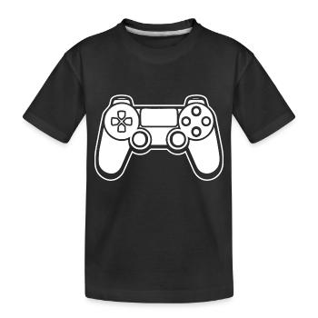 Controller Gaming Videospiele Gamepad - Kinder Premium Bio T-Shirt - Schwarz - Vorne