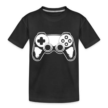 Manette de jeu de jeux vidéo - T-shirt bio Premium Enfant - noir - Devant