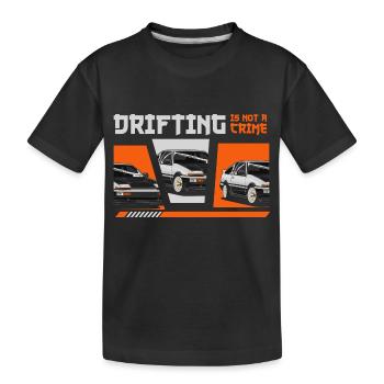 Mécanicien d’asphalte de voiture de sport automobile - T-shirt bio Premium Enfant - noir - Devant