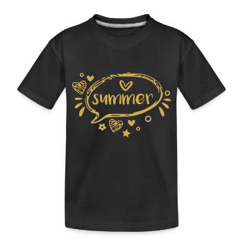 Summer - Kinder Premium Bio T-Shirt - Schwarz - Vorne
