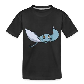 Raies pastenagues, raies manta, raies océaniques, raies - T-shirt bio Premium Enfant - noir - Devant