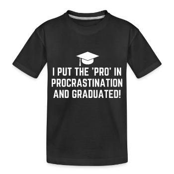 Drôle de graduation diplômé Tassel Mortarboard - T-shirt bio Premium Enfant - noir - Devant