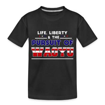 Life, Liberty and the Pursuit of Japanese - Kids' Premium Organic T-Shirt - black - Front