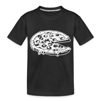 Pizza Restauration rapide Pizzeria - T-shirt bio Premium Enfant - noir - Devant