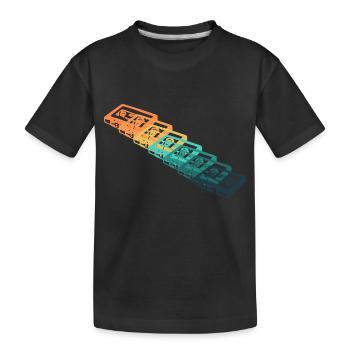 Cassette vintage - T-shirt bio Premium Enfant - noir - Devant