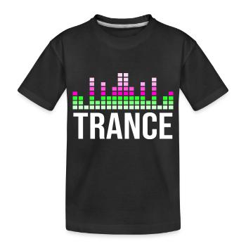 Trance-Musik - Kinder Premium Bio T-Shirt - Schwarz - Vorne
