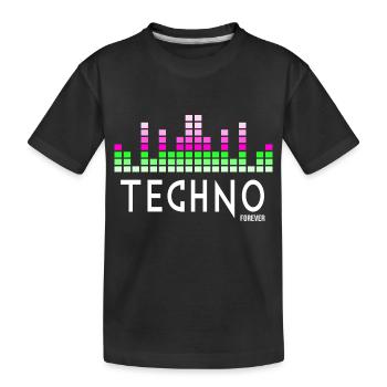 Techno für immer - Kinder Premium Bio T-Shirt - Schwarz - Vorne