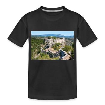 Festung Knin (Kninska tvrđava) Kroatien - Kinder Premium Bio T-Shirt - Schwarz - Vorne