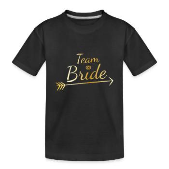Team Bride Golden - Kids' Premium Organic T-Shirt - black - Front