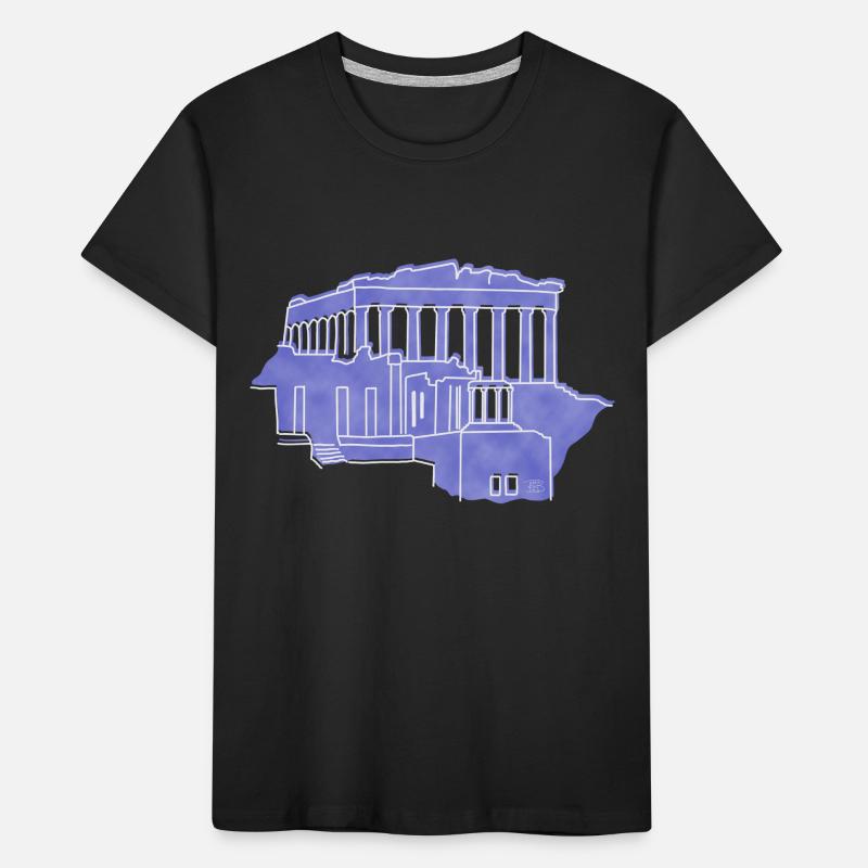 « Acropolis », design de lignes boho, série « Grèce » T-shirt bio Premium Enfant