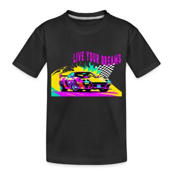 live your dreams - Kinder Premium Bio T-Shirt - Schwarz - Vorne