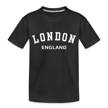 London England United Kingdom - Kids' Premium Organic T-Shirt - black - Front