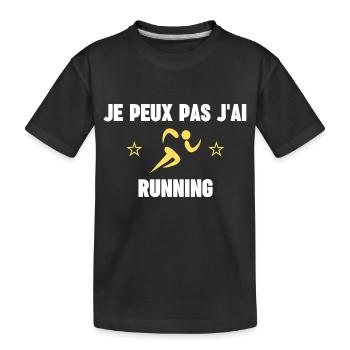 je peux pas j'ai running - T-shirt bio Premium Enfant - noir - Devant