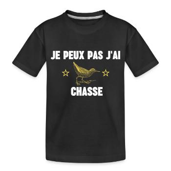 je peux pas j'ai chasse - T-shirt bio Premium Enfant - noir - Devant