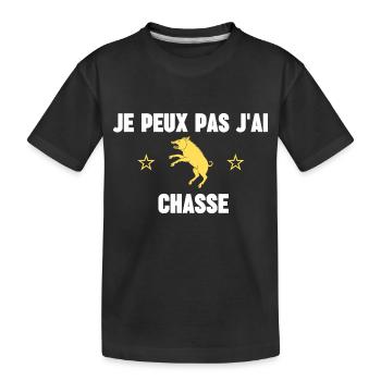 je peux pas j'ai chasse - T-shirt bio Premium Enfant - noir - Devant