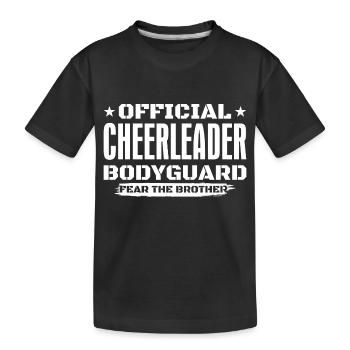 Offizieller Cheerleader Bodyguard Fear The Brother - Kinder Premium Bio T-Shirt - Schwarz - Vorne
