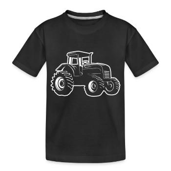 Tracteur - T-shirt bio Premium Enfant - noir - Devant