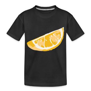 lemon - Kids' Premium Organic T-Shirt - black - Front