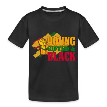 Mois de l’histoire des Noirs Histoire des Noirs américains - T-shirt bio Premium Enfant - noir - Devant