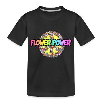 FLOWER POWER - T-shirt bio Premium Enfant - noir - Devant