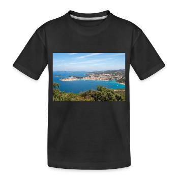 Vue panoramique Primošten Šibenik-Knin Croatie - T-shirt bio Premium Enfant - noir - Devant