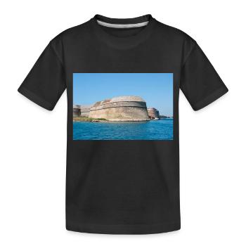 Festung des Hl. Nikolaus, Šibenik-Knin, Kroatien - Kinder Premium Bio T-Shirt - Schwarz - Vorne