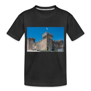 Burg und Festung Kamerlengo (Kaštel Kamerlengo) - Kinder Premium Bio T-Shirt - Schwarz - Vorne