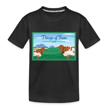 Texas Fil-Am Design for Proud Pinoys - Kids' Premium Organic T-Shirt - black - Front