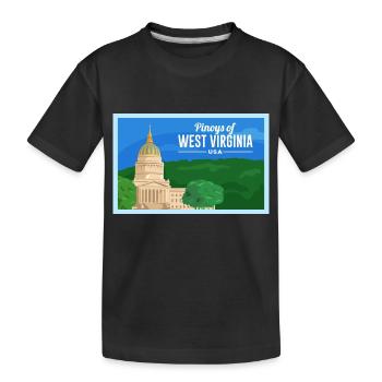 West Virginia Fil-Am Design for Proud Pinoys - Kids' Premium Organic T-Shirt - black - Front