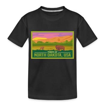 North Dakota Fil-Am Design for proud Pinoys - Kids' Premium Organic T-Shirt - black - Front