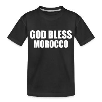 God bless morocco - Kids' Premium Organic T-Shirt - black - Front