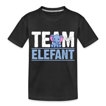 Elefant Elefanten - Kinder Premium Bio T-Shirt - Schwarz - Vorne