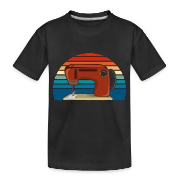 Roses Machine à coudre Couturière Cadeau Coudre - T-shirt bio Premium Enfant - noir - Devant