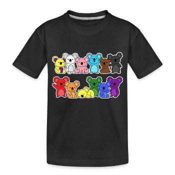 Pride Progress Flagge Koala für Gleichberechtigung - Kinder Premium Bio T-Shirt - Schwarz - Vorne