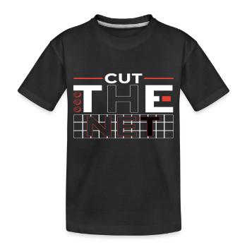 Cut the Net Basketball - Kids' Premium Organic T-Shirt - black - Front